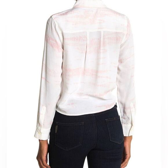 Rails Val Tie-dye Pink and White 100% Silk Button-down Shirt size xs - Picture 10 of 10